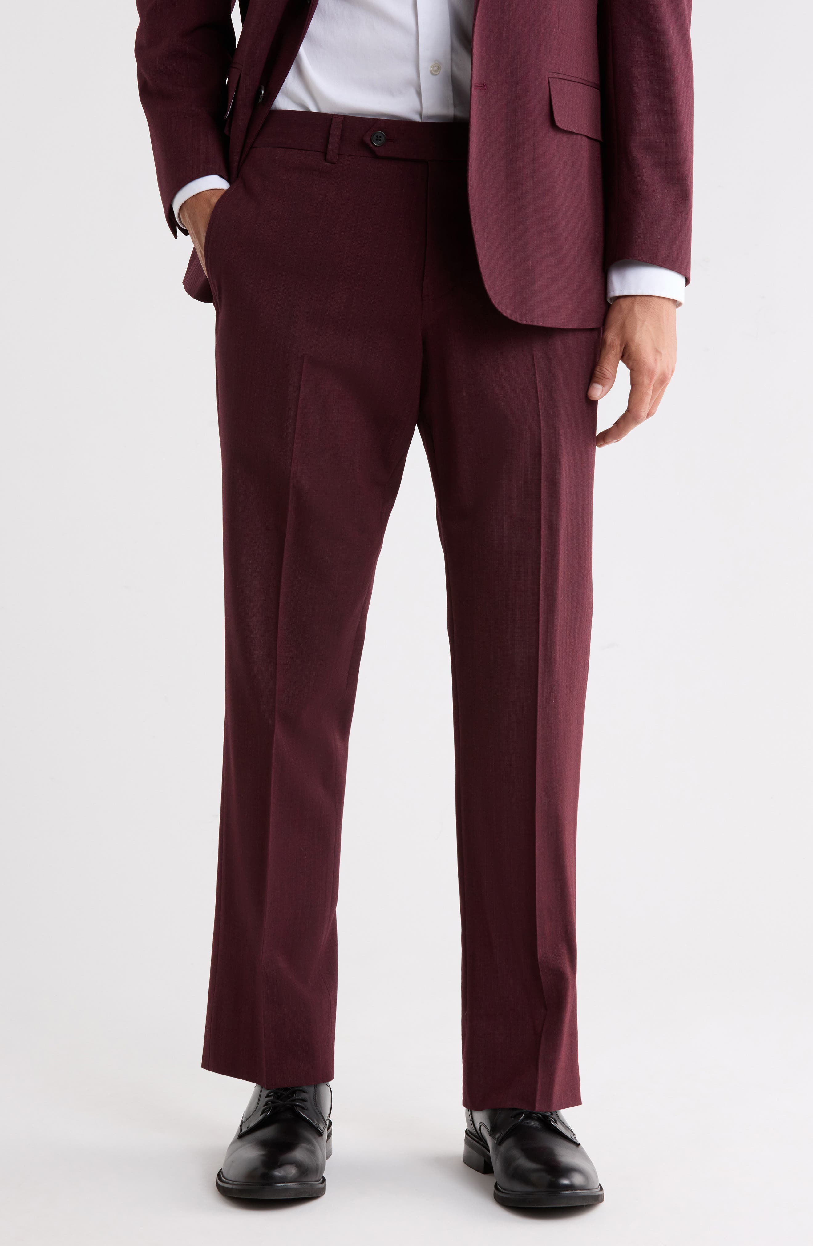 Classic Fit Water Repellent Wool Blend Trousers