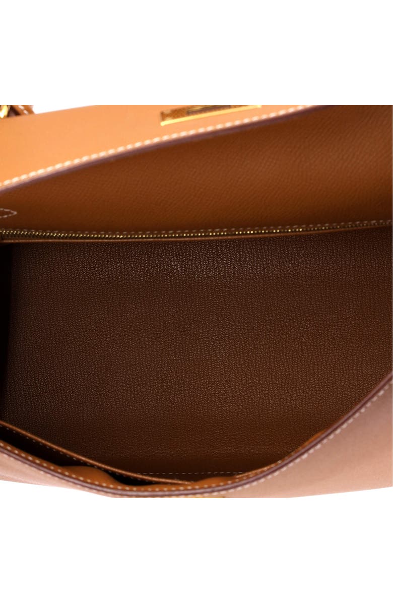 Pre-Owned Hermes Kelly Handbag Brown Epsom with Gold Hardware 28, Alternate, color, Gold