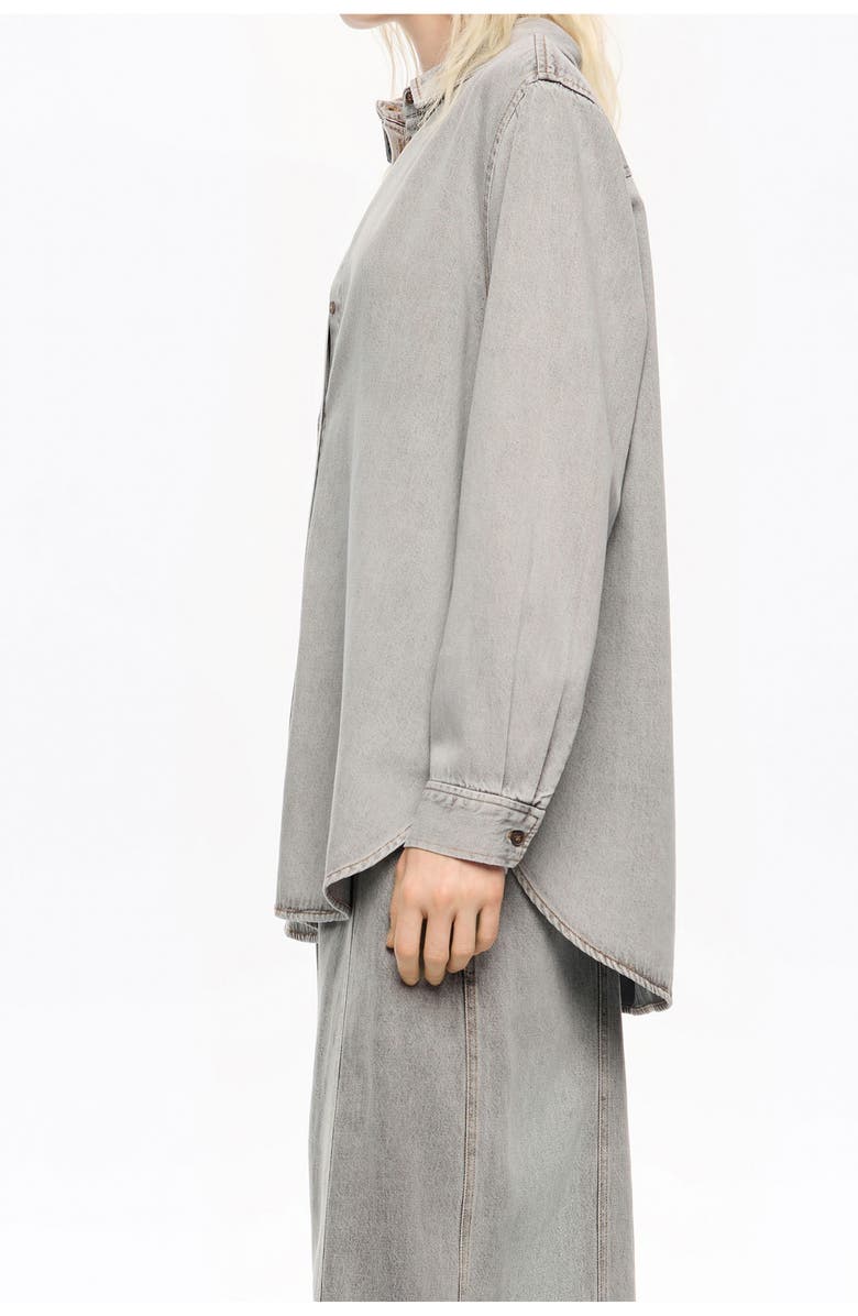 Bimba y Lola Denim Shirt, Alternate, color, Grey