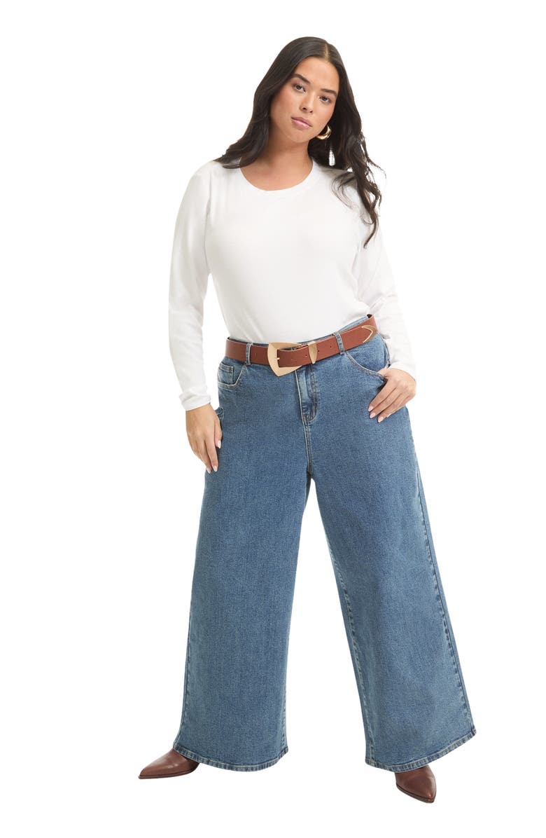 June + Vie June Fit High-Rise Jeans, Main, color, Vintage Medium Wash