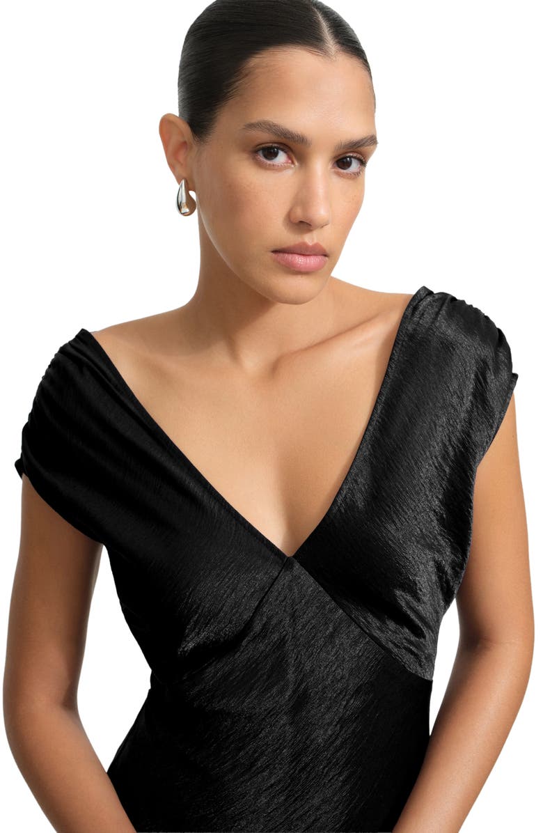Marcella Shiloh Satin Dress, Alternate, color, Black