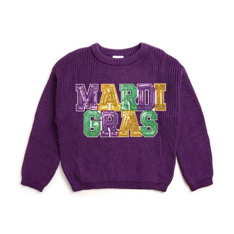 Mardi Gras Knit Sweater (Baby, Toddler, Little Kid & Big Kid)