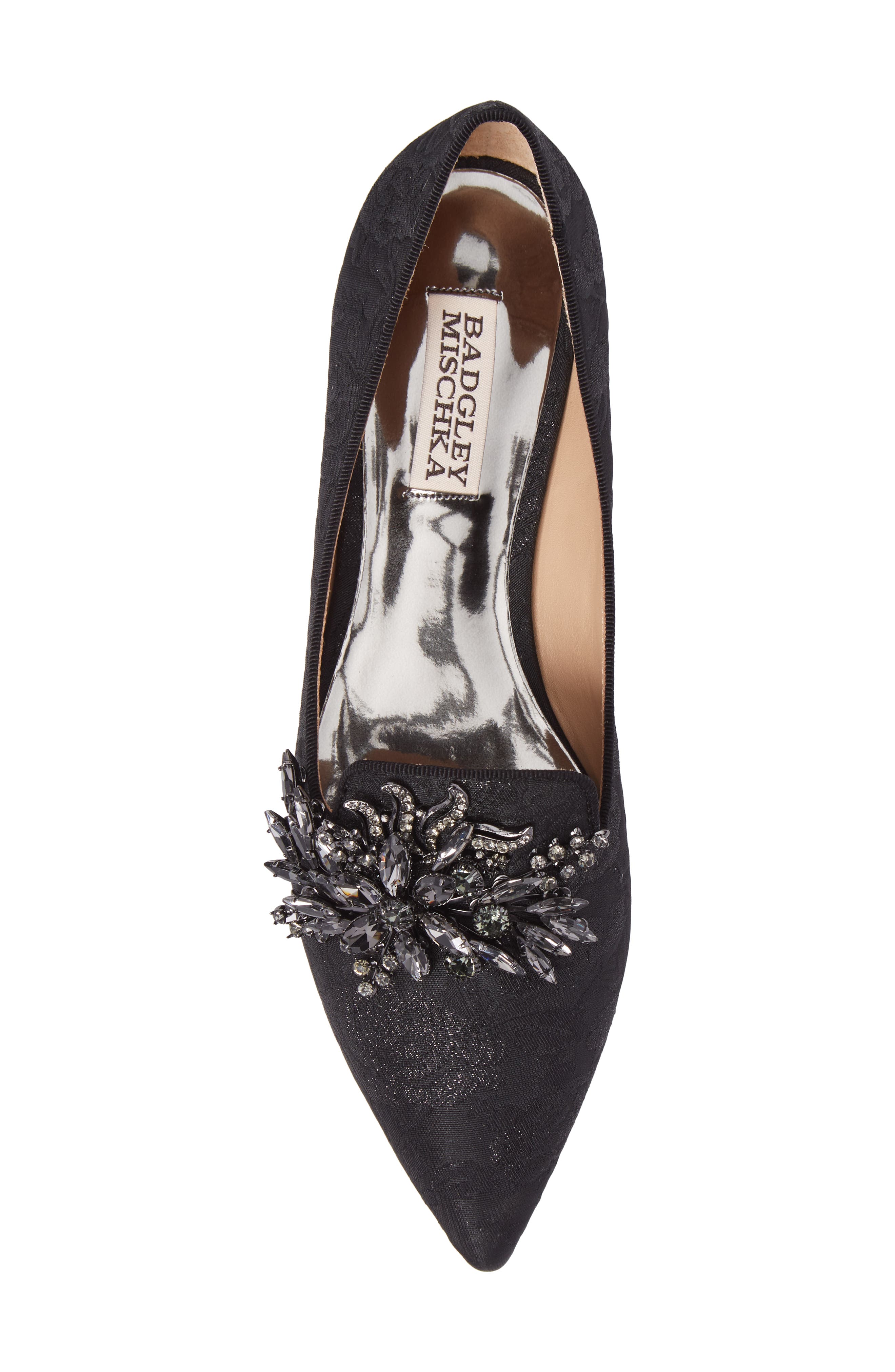 Badgley Mischka Collection Badgley Mischka Mandy Embellished Loafer Flat, Alternate, color, 