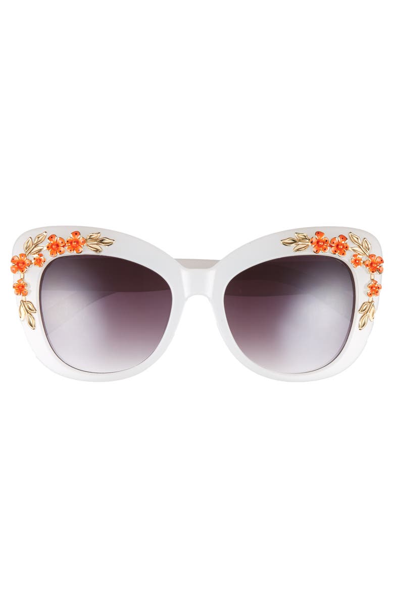 Leith 52mm Embellished Square Sunglasses, Alternate, color,