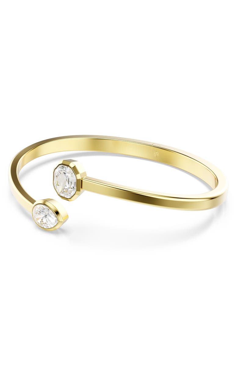 Swarovski Imber Open Bangle Bracelet, Alternate, color, White/Gold