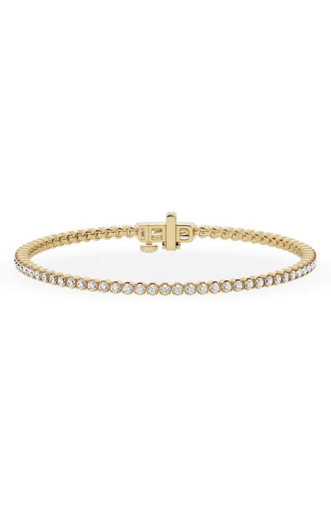 18K Gold Round Lab Created Diamond Tennis Bracelet - 1.48 ctw (Nordstrom Exclusive)