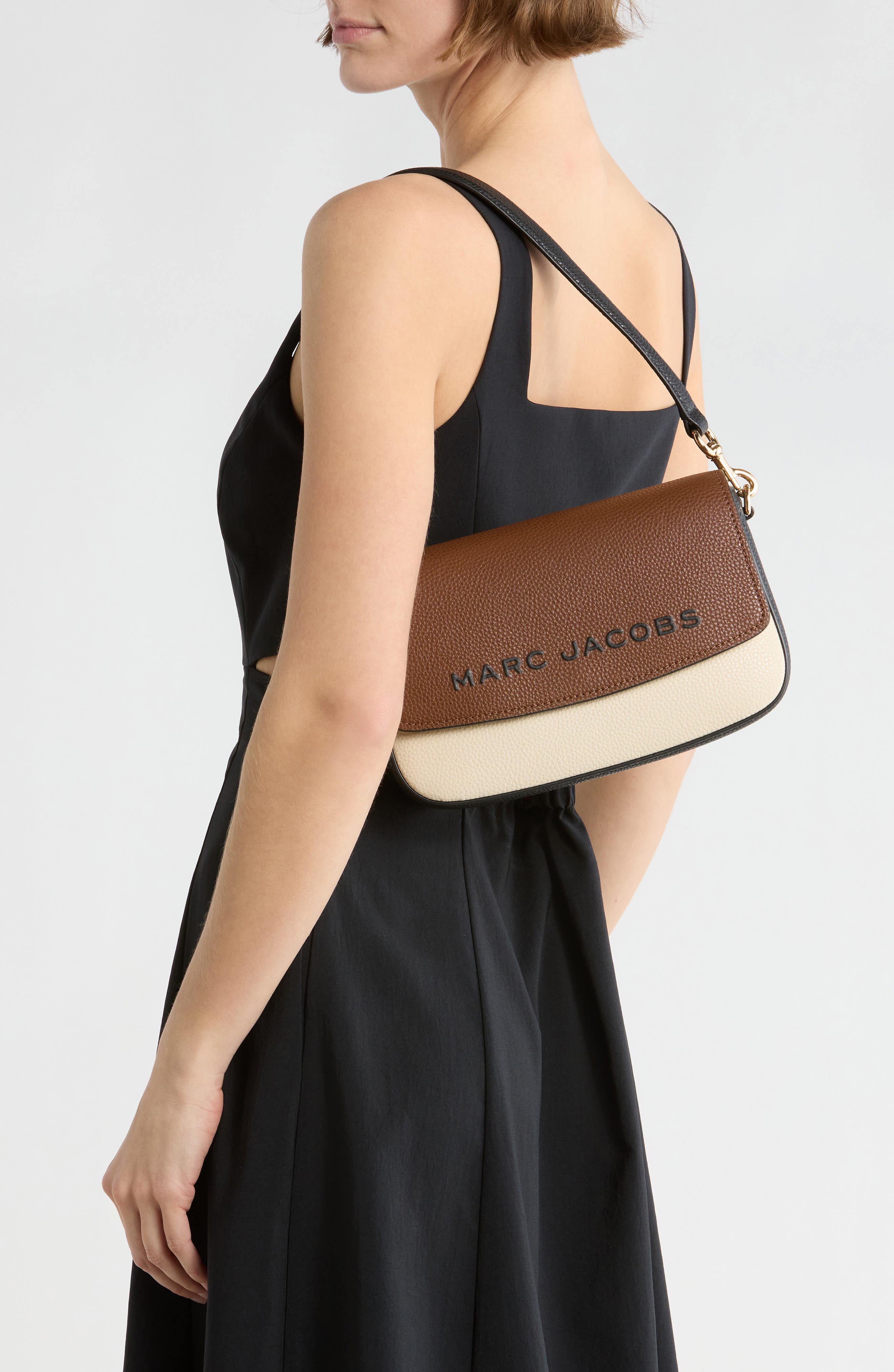 The Bold Saddle Leather Shoulder Bag, Alternate, color, COGNAC MULTI