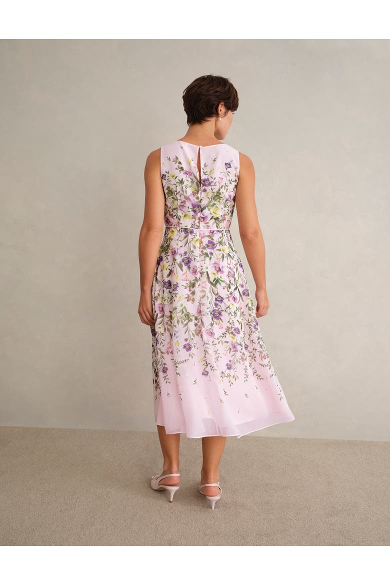 Carly A-Line Midi Dress, Alternate, color, Pale Pink Multi