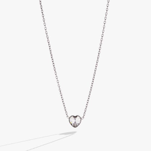 Alex And Ani Heart Pendant Necklace In Silver