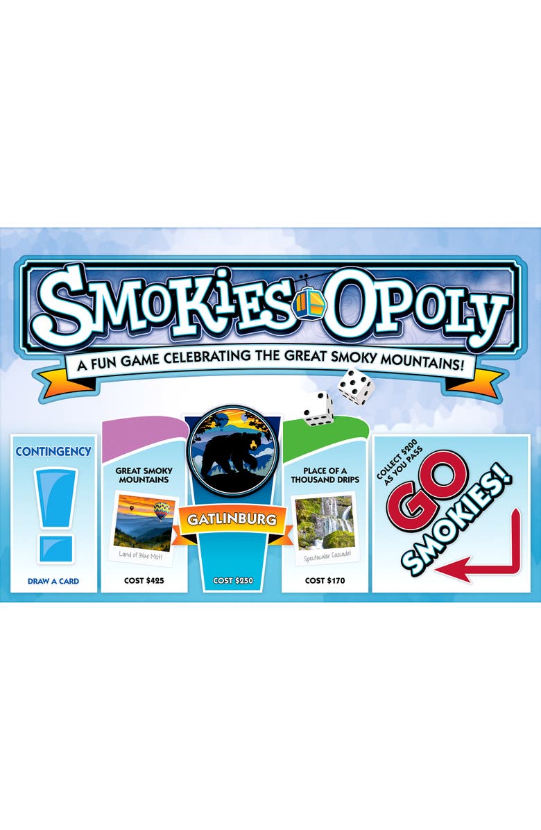 Late for the Sky Smokiesopoly Monopoly Board Game, Main, color, Multicolored