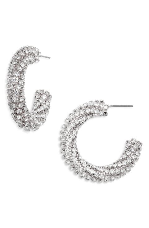 Crystal Hoop Earrings