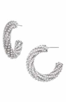 Tasha Crystal Hoop Earrings