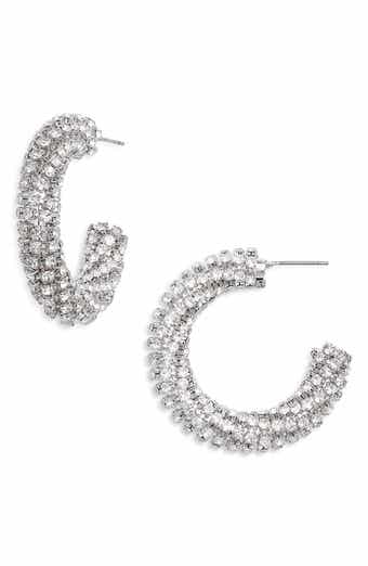 Tasha Crystal Hoop Earrings