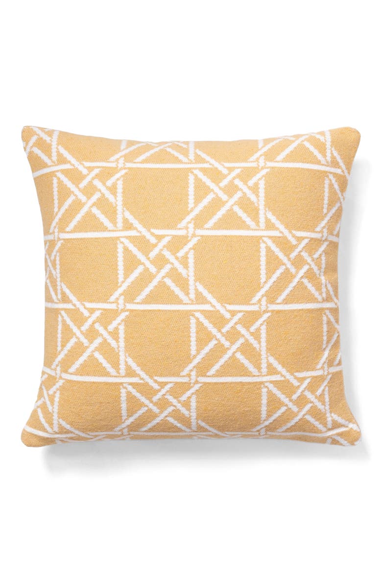 Lattice Work Decorative Throw Pillow, Main, color, YELLOW