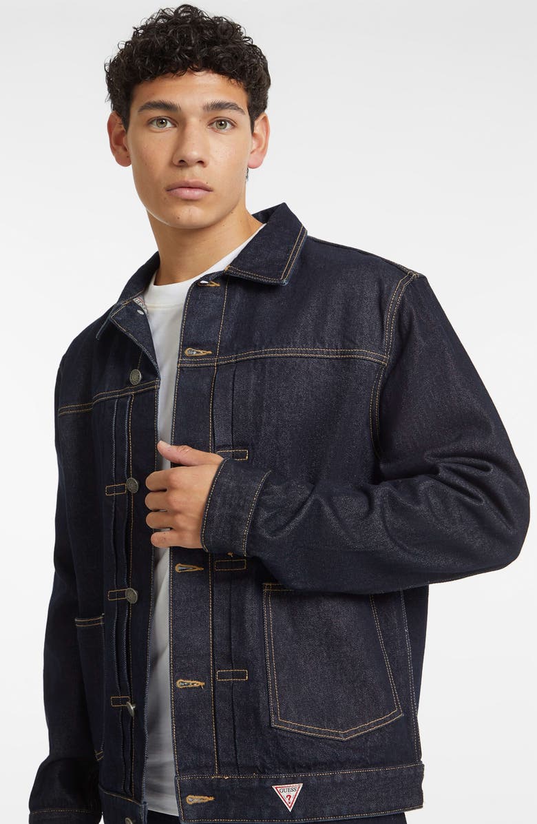 GUESS JEANS Denim Trucker Jacket, Alternate, color, Gjse