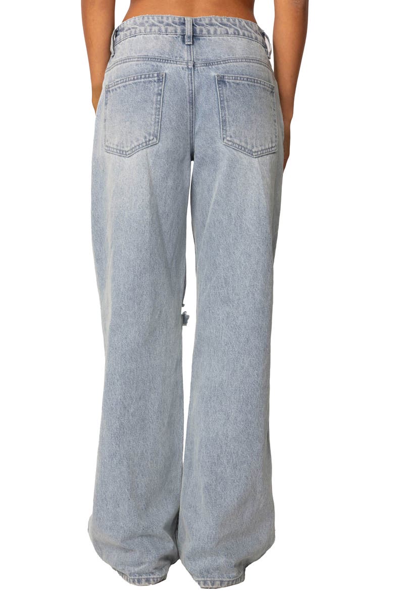 Adam Distressed Ripped Nonstretch Wide Leg Jeans, Alternate, color, LIGHT-BLUE