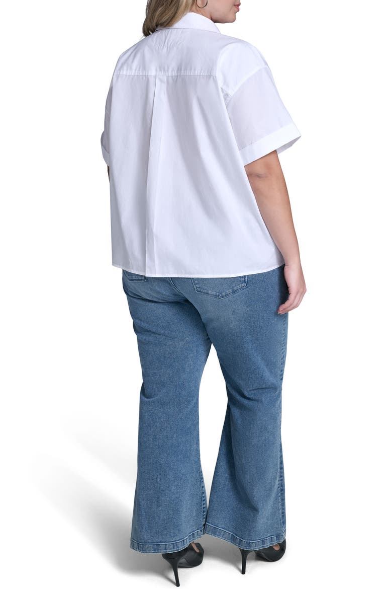Paris Scene Cotton Poplin Button-Up Shirt, Alternate, color, WHITE