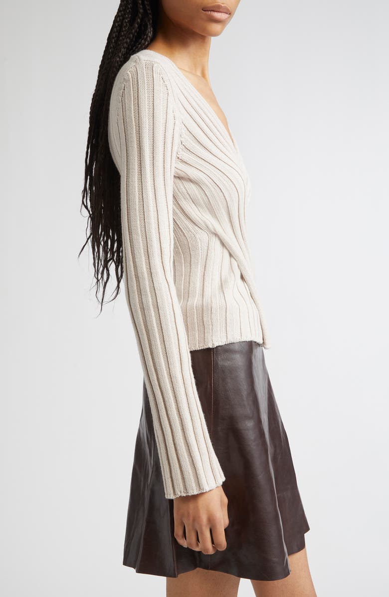 Paloma Wool Valeria Reversible Merino Wool Sweater, Alternate, color, Off-White