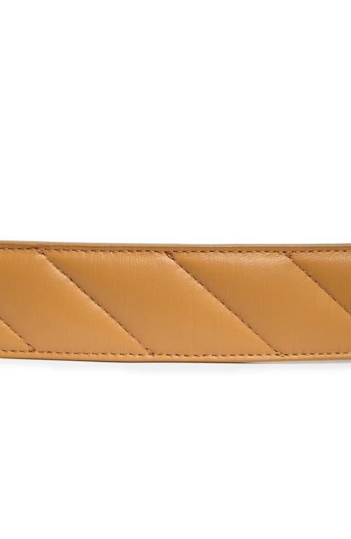 Kurt Geiger London Eagle Buckle Quilted Leather Belt