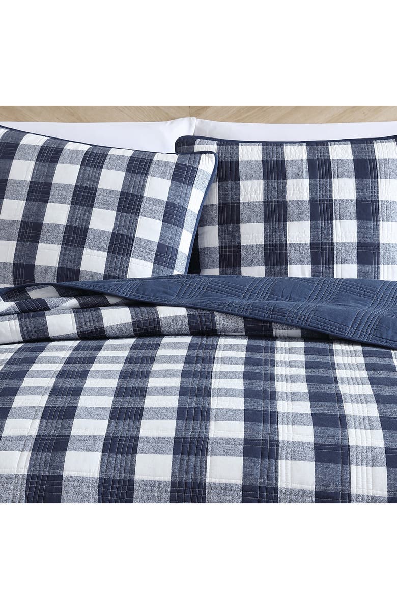Eddie Bauer Lakehouse Plaid Cotton Quilt 3-Piece Set, Alternate, color, Blue