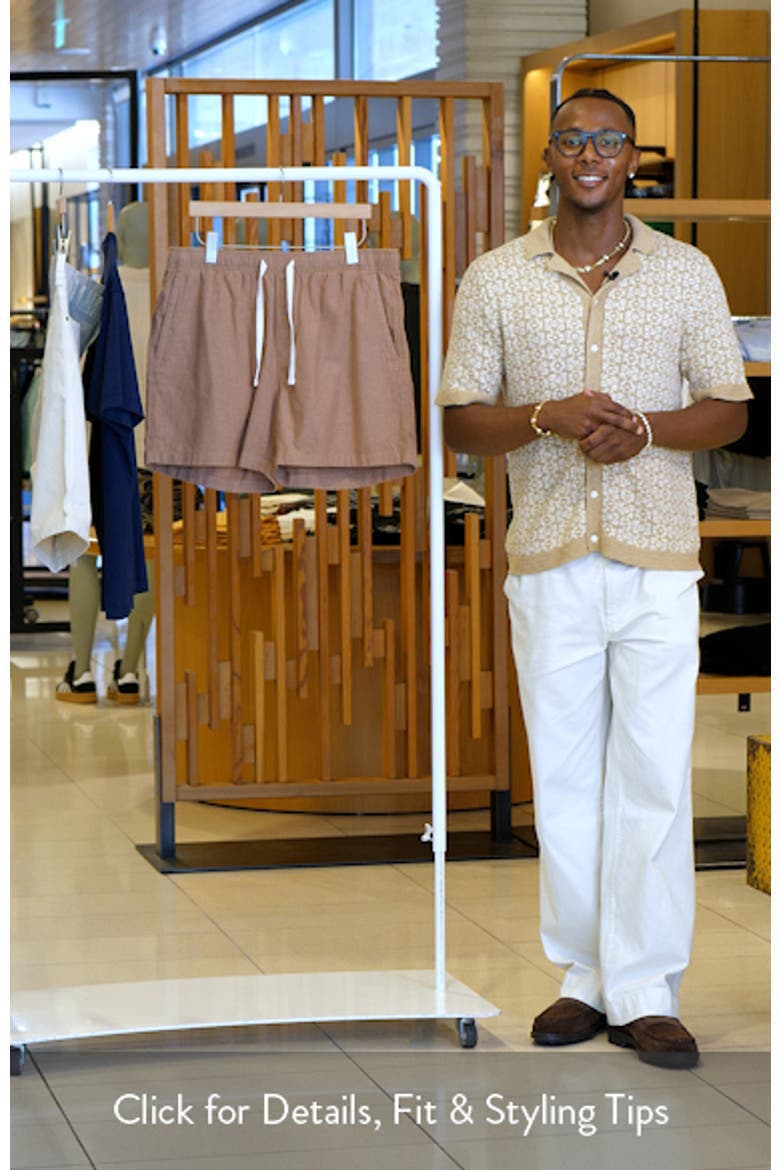 Nomad Drawstring Cotton & Linen Shorts video