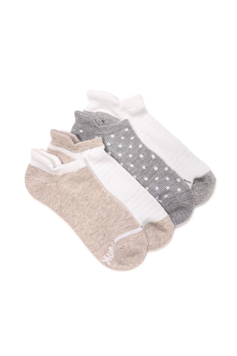 Women's Dream Step Sporty Low Cut Ankle Socks, 4 Pair Pack, Main, color, Neutral