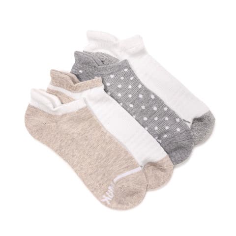 Women's Dream Step Sporty Low Cut Ankle Socks, 4 Pair Pack