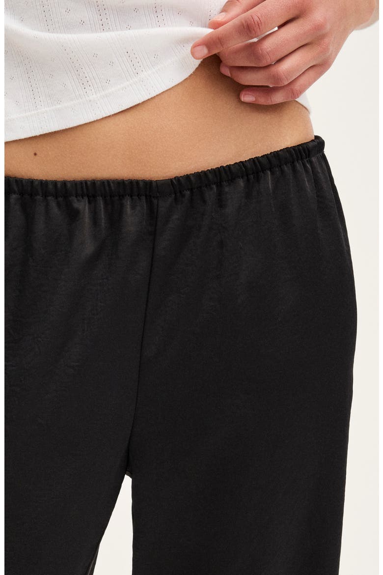 Devon Satin Pants, Alternate, color, JET BLACK