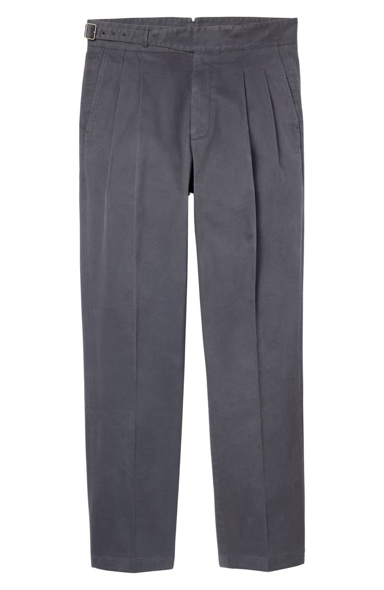 Bonobos Italian Stretch Cotton Pleat Front Pants, Alternate, color, India Ink