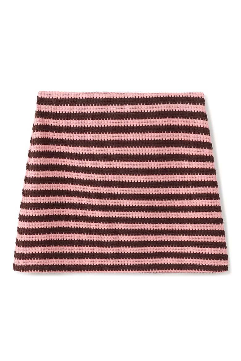 Stripe Knit Miniskirt, Alternate, color, PASTEL PINK