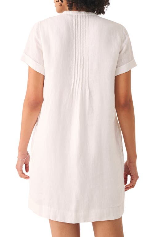 Faherty Gemina Basketweave Dress In White