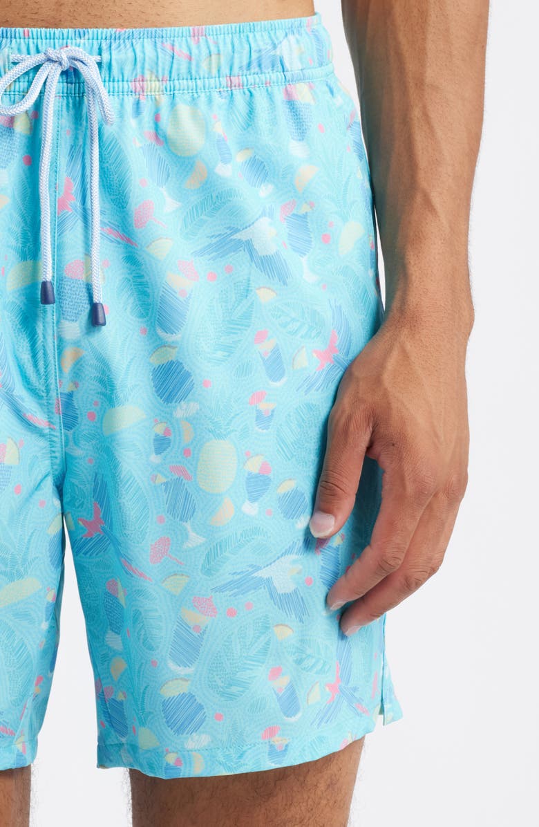 Peter Millar Blue Hawaii Swim Trunks, Alternate, color, Radiant Blue