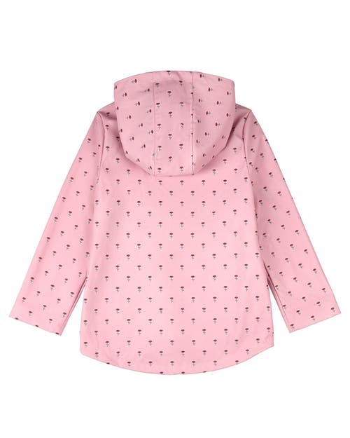 Memoi Lined Raincoat With Attached Storage Pouch In Pink