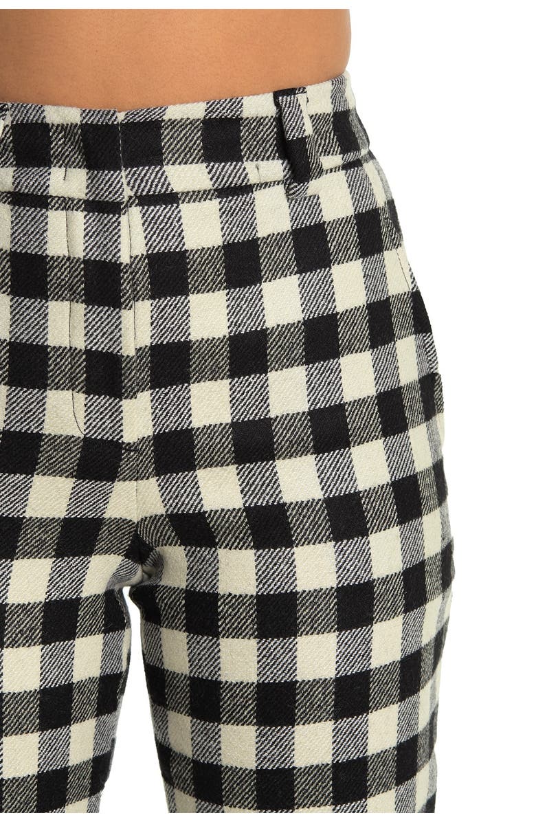 SEVENTY VENEZIA Plaid Print Crop Hem Wool Blend Pants, Alternate, color,