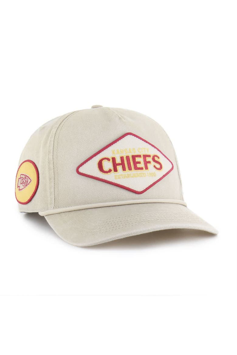 Men's '47 Khaki Kansas City Chiefs Cairn Hitch Adjustable Hat, Main, color, Khaki