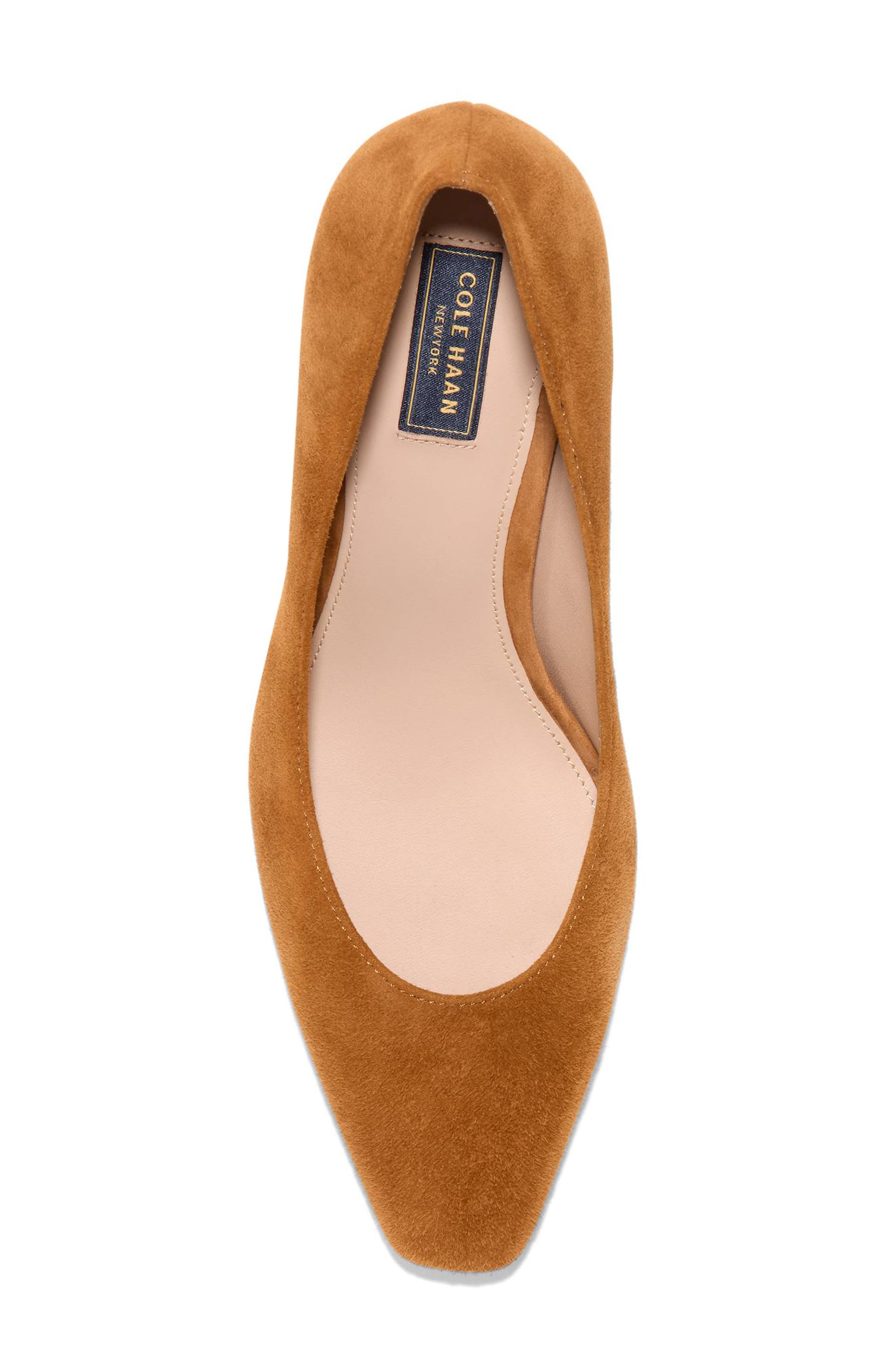 Blanche Block Heel Pump, Alternate, color, TOBACCO SUEDE / STACKED HEEL