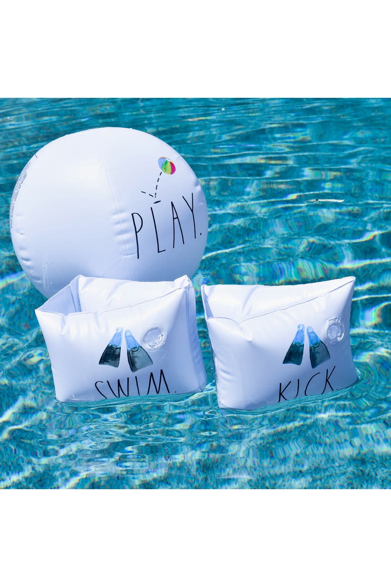 Swim Kick Play Water Wings and Beach Ball, Alternate, color, Multicolored