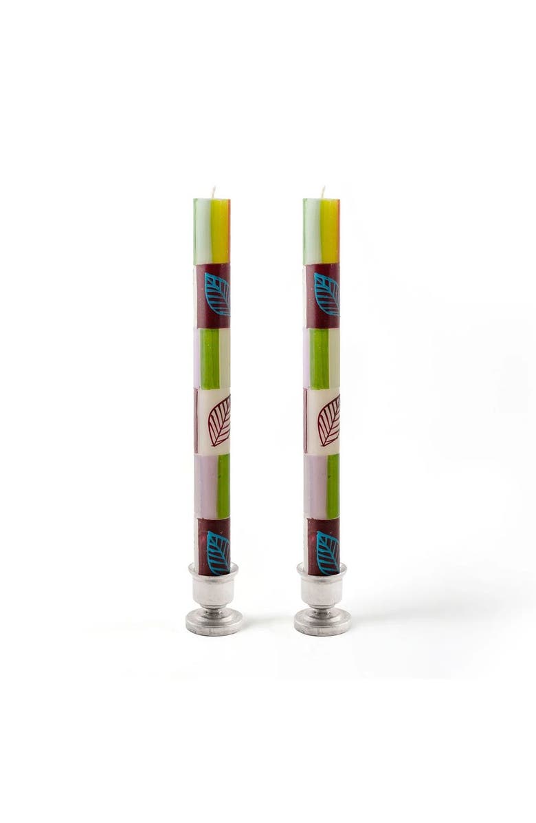 Thumbprint Artifacts Magic Garden Painted Candles - Set of 2, Main, color, Magic Garden - 9"