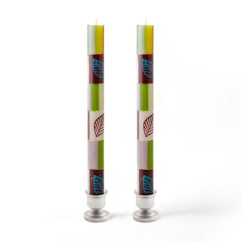 Magic Garden Painted Candles - Set of 2