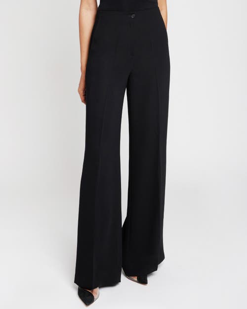 Santorelli Lily Mid-rise Wide-leg Pants In Black