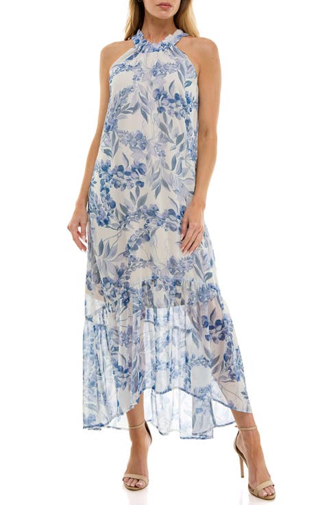 Halter High-Low Maxi Dress