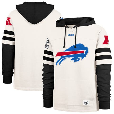 Men's '47  Cream Buffalo Bills Split Zone Cornerback Duo Lacer Hoodie