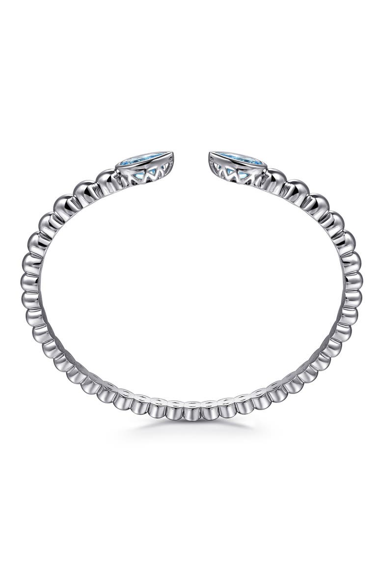 Bujukan Blue Topaz Cuff Bracelet, Alternate, color, STERLING SILVER/ BLUE TOPAZ