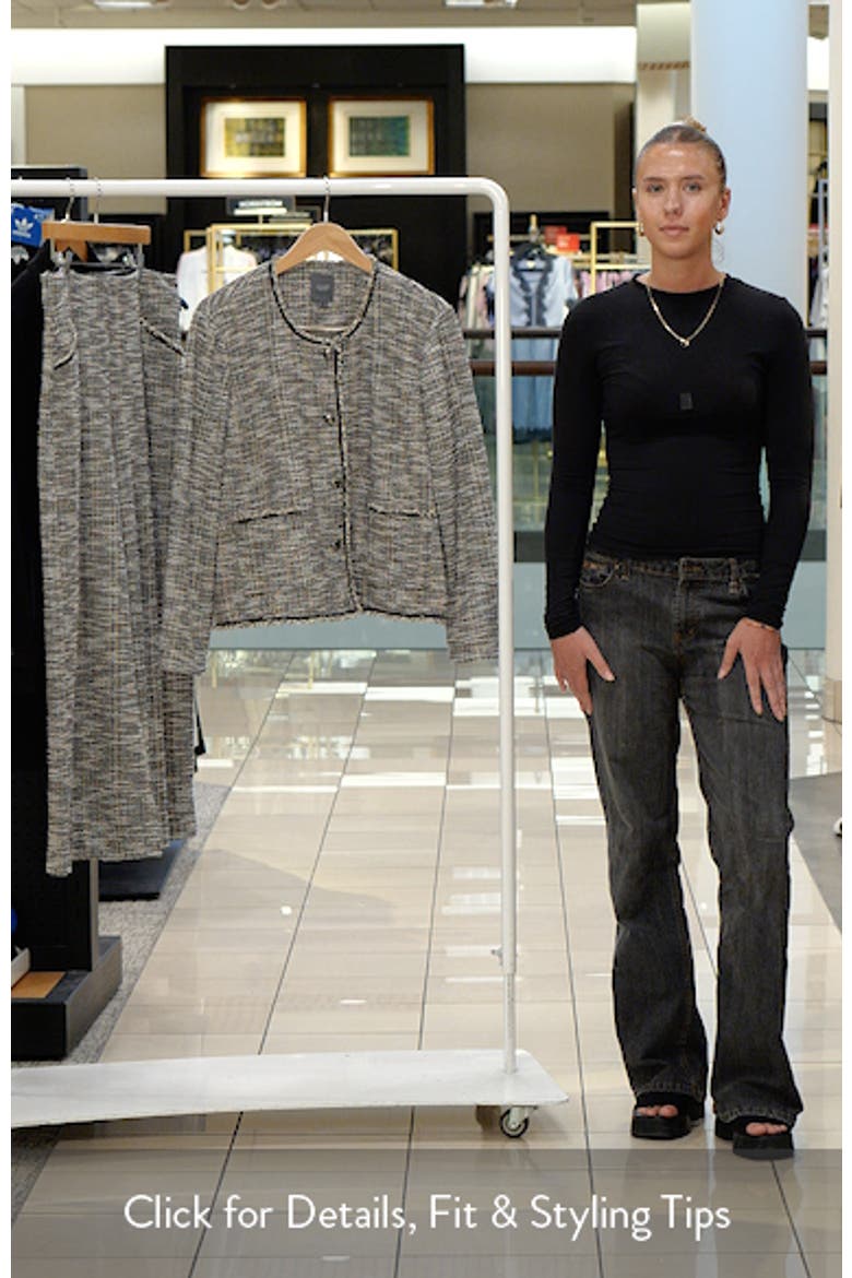 Collarless Stretch Tweed Jacket video