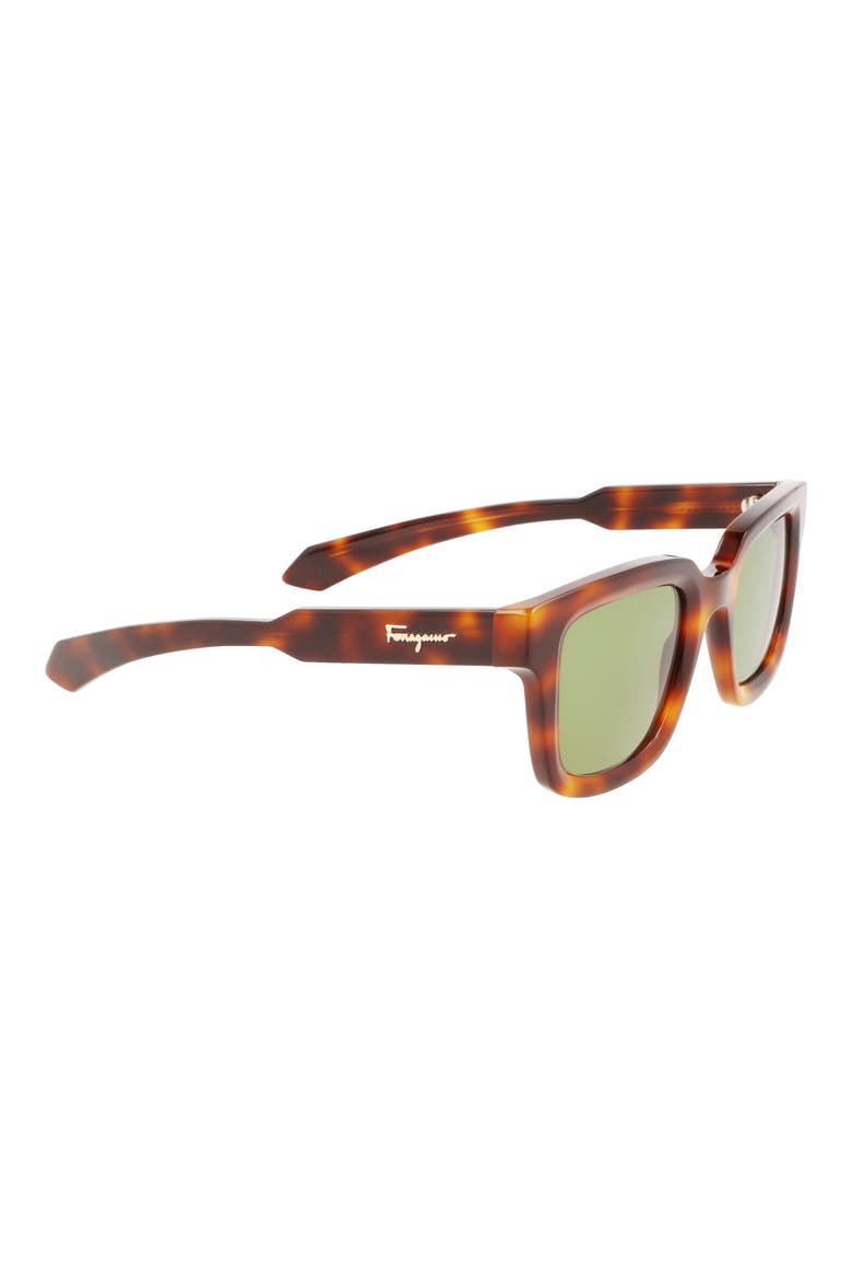 48mm Small Rectangular Sunglasses, Alternate, color, TORTOISE