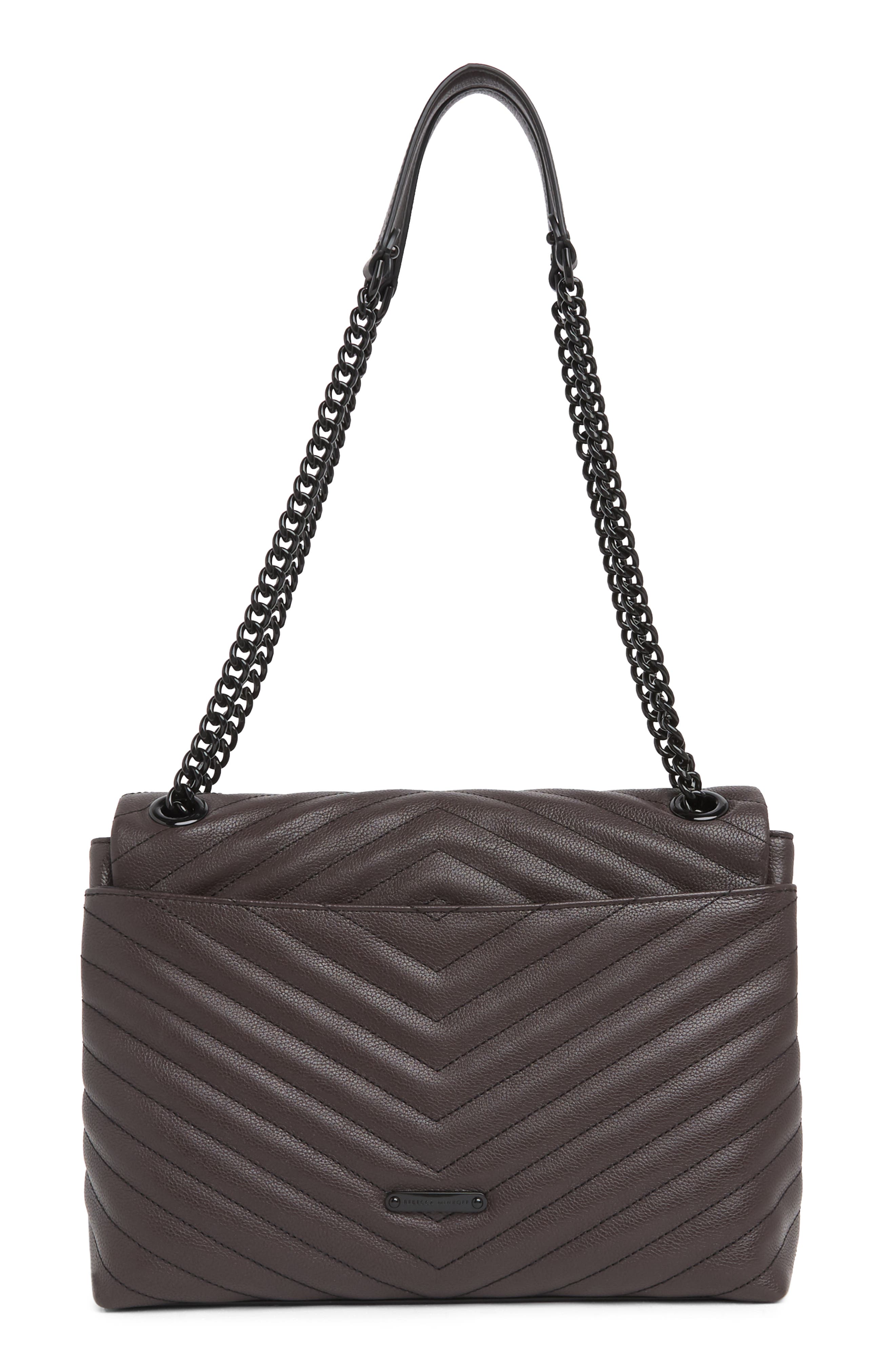 Rebecca Minkoff Edie Leather Shoulder Bag, Alternate, color, 