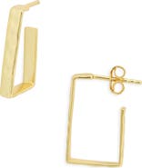 ARGENTO VIVO Hammered Square Hoop Earrings