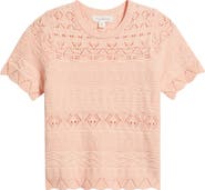 Treasure & Bond Pointelle Cotton Crewneck Sweater