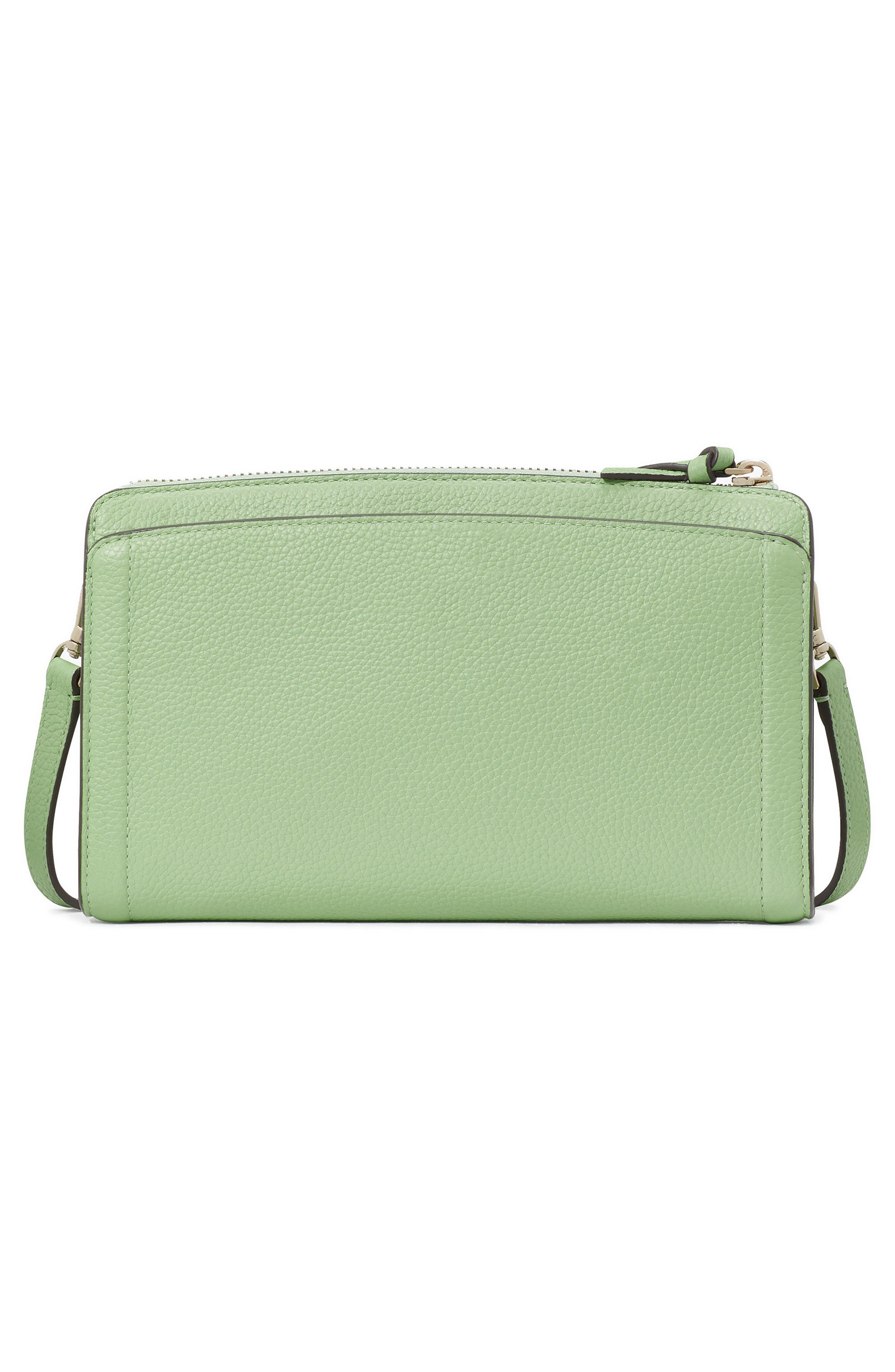 knott small leather crossbody bag, Alternate, color, BEACH GLASS