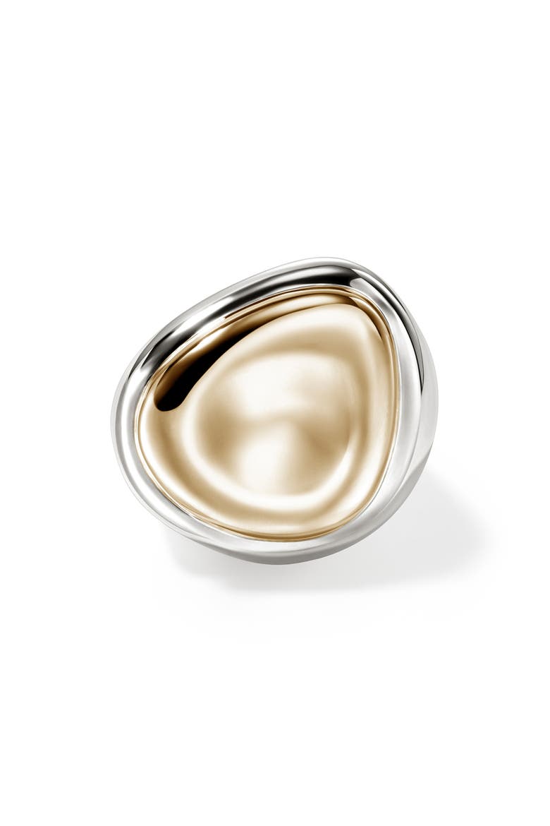 Pebble Ring, Sterling Silver, Gold, Alternate, color, SILVER